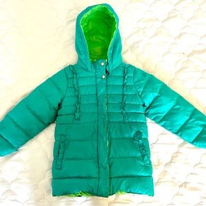 REI down hooded coat
